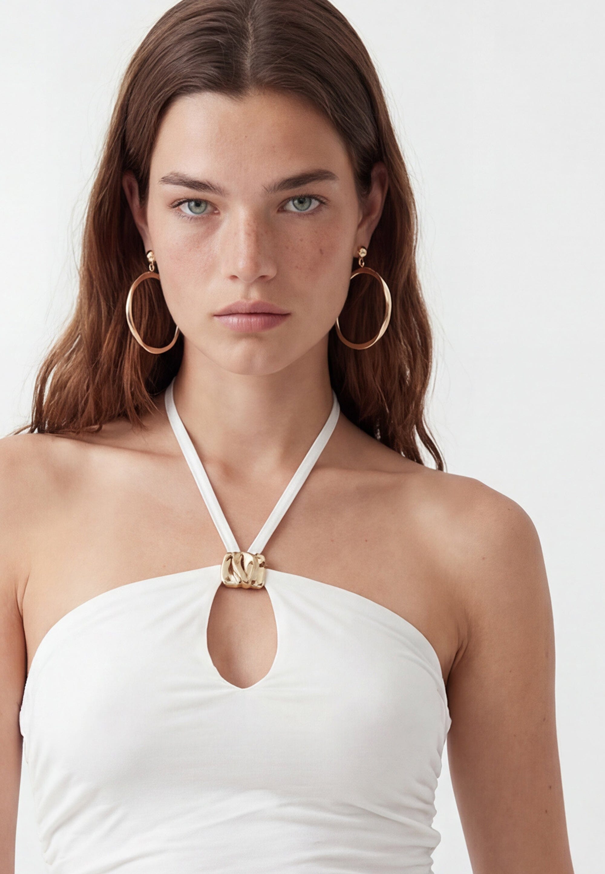 TOP BUSTIER - CHARLENE - ECRU TEE SHIRT NEW KOOKAI Mode Kookai