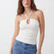 TOP BUSTIER - CHARLENE - ECRU TEE SHIRT NEW KOOKAI Mode Kookai
