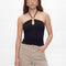 TOP BUSTIER - CHARLENE - ECRU TEE SHIRT NEW KOOKAI Mode Kookai