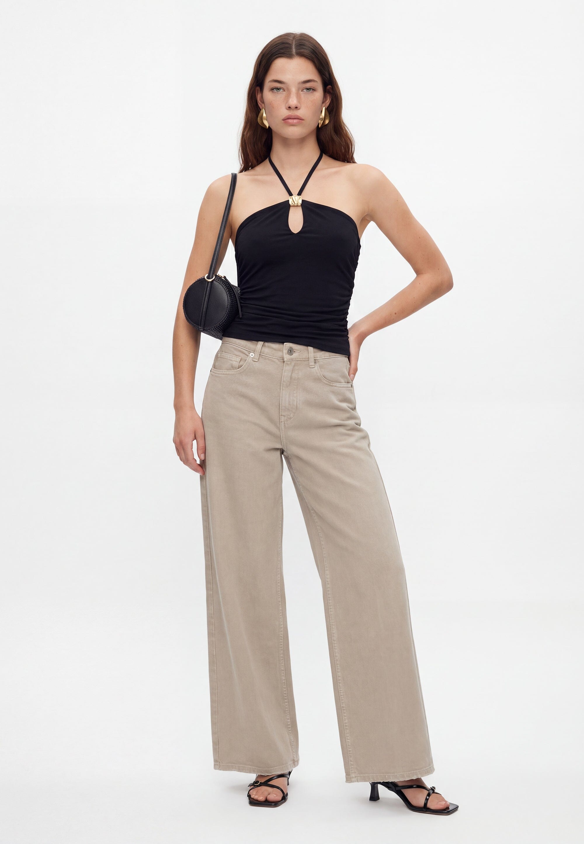 TOP BUSTIER - CHARLENE - NOIR TEE SHIRT NEW KOOKAI Mode Kookai