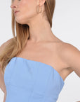 TOP BUSTIER KOBE HYDRANGEA BLUE CHEMISIER KOOKAI Mode Kookai