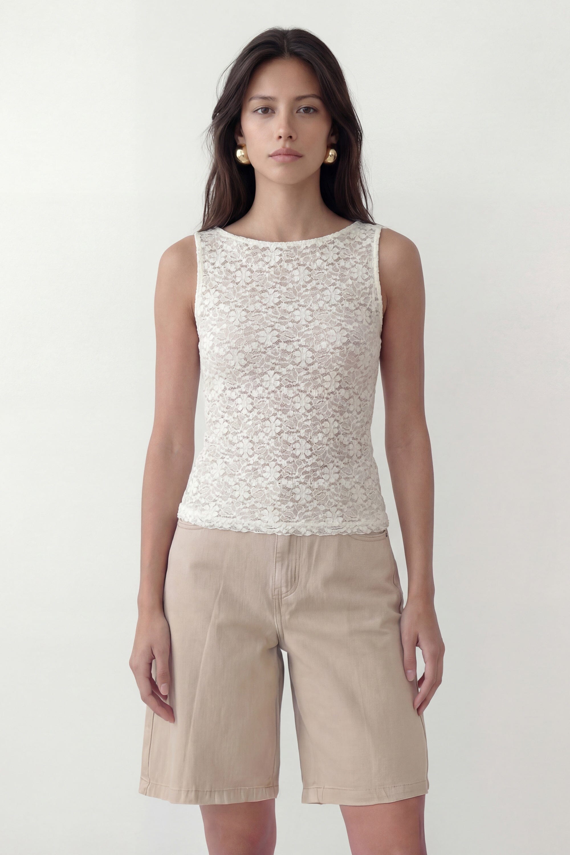 TOP - CARMEL - BLANC TEE SHIRT NEW KOOKAI Mode Kookai