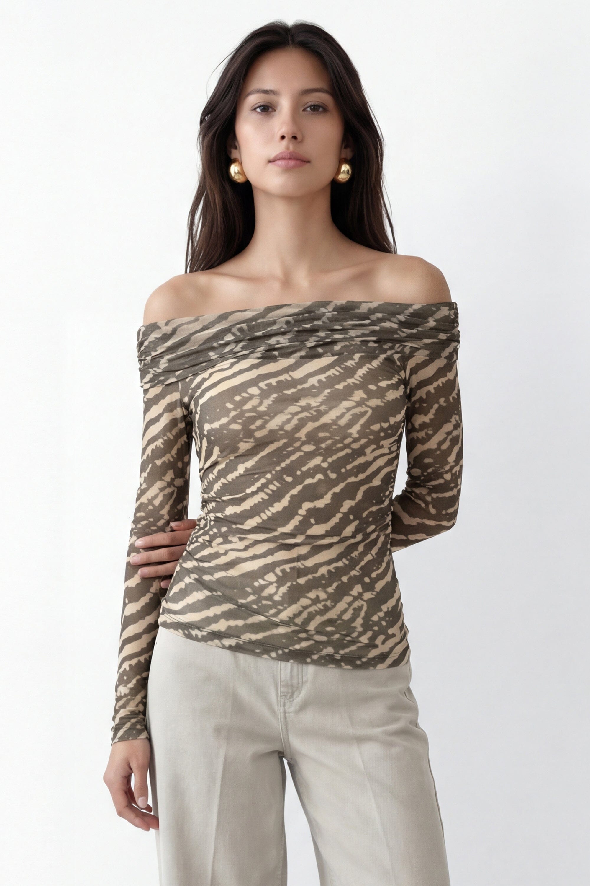 TOP - CASSIE - KAKI TOP NEW KOOKAI Mode Kookai