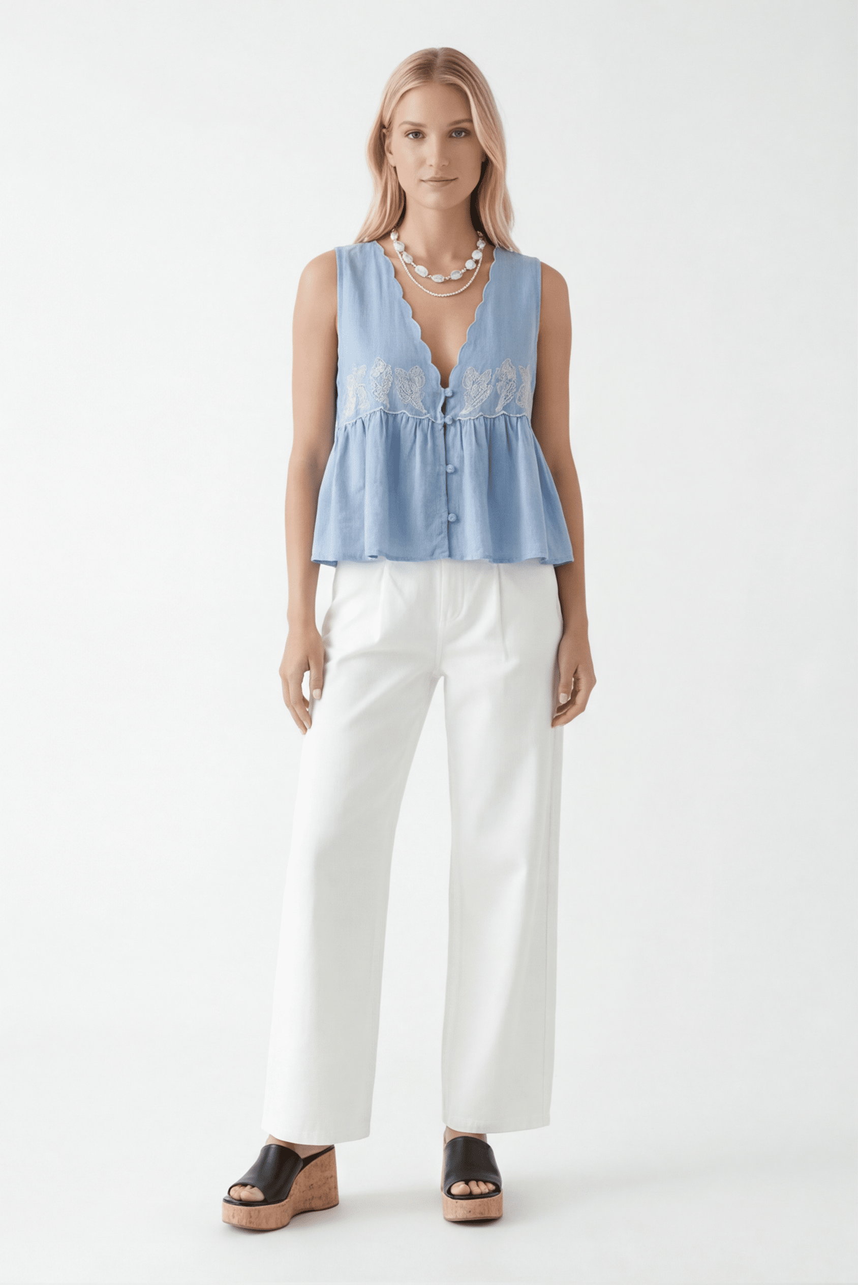 TOP - CASTILLE - BLEU TOP NEW KOOKAI Mode Kookai