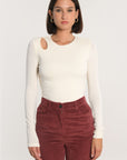 TOP CATHY ECRU TEE SHIRT NEW KOOKAI Mode Kookai