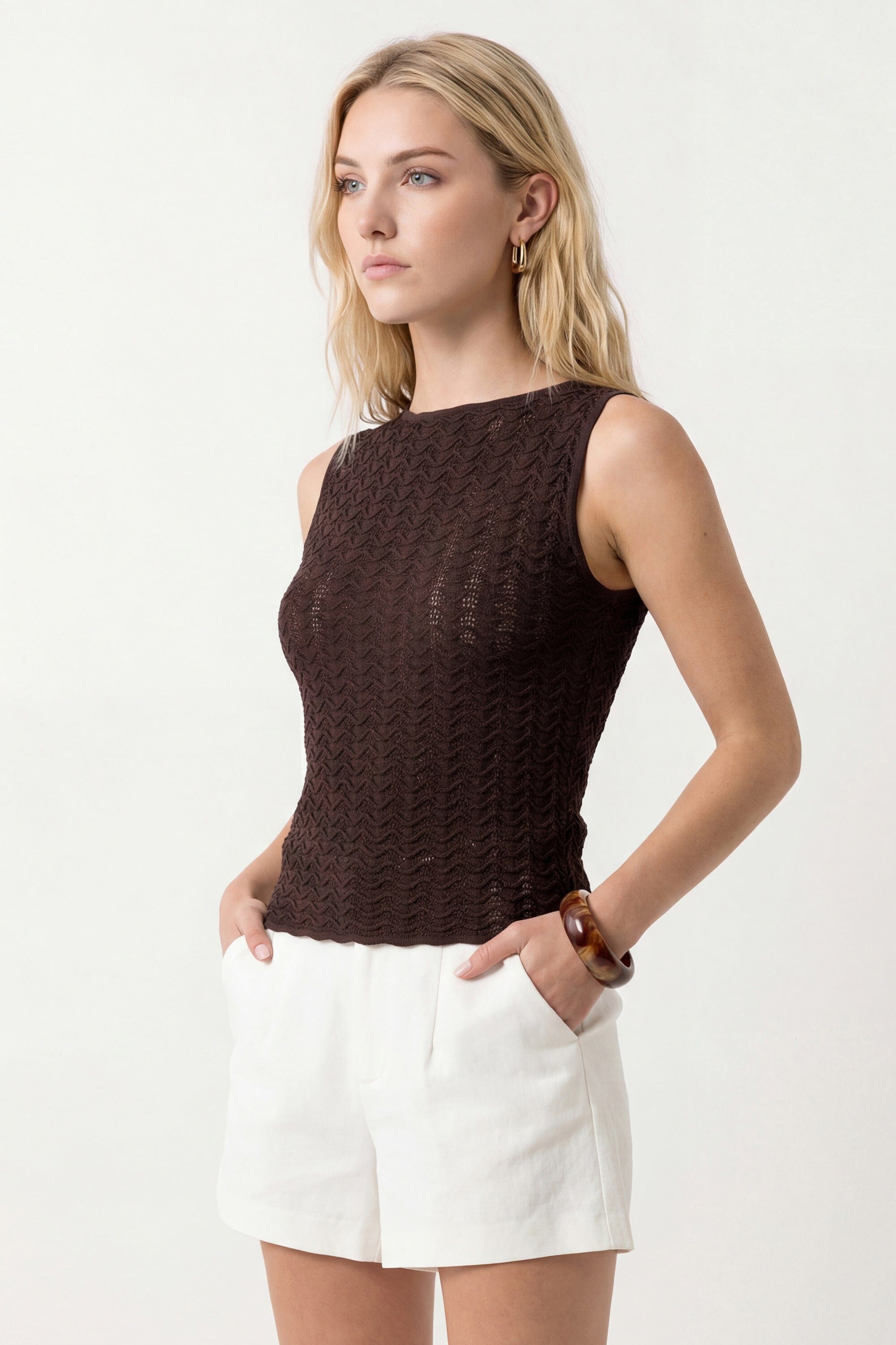 TOP - CHLOTILDA - CHOCOLAT PULL NEW KOOKAI Mode Kookai