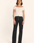 TOP COL BARDOT - ÉCRU - ANDY PULL KOOKAI Mode Kookai
