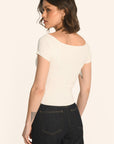 TOP COL BARDOT - ÉCRU - ANDY PULL KOOKAI Mode Kookai