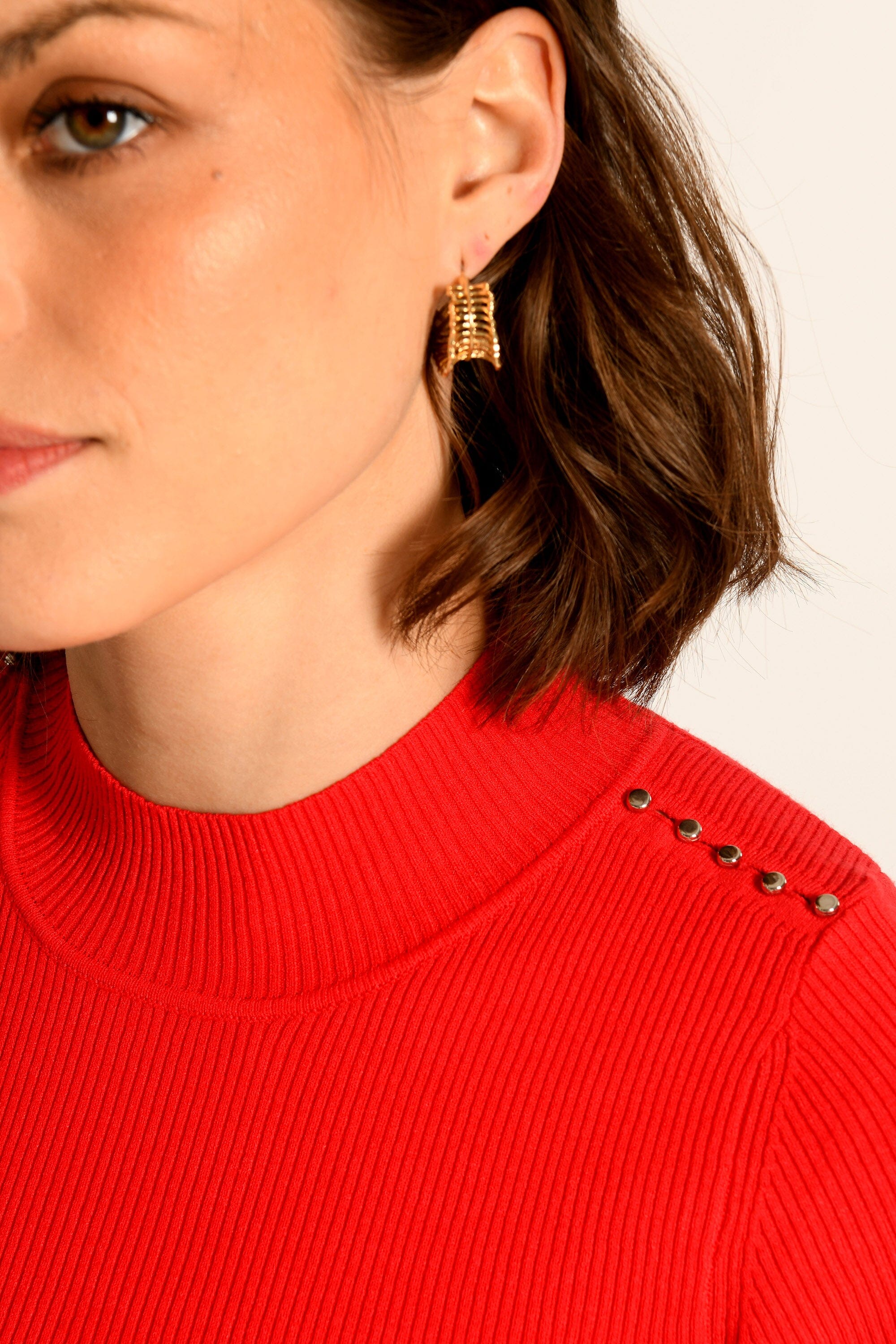 TOP COL MONTANT - ROUGE - ANDY PULL KOOKAI Mode Kookai