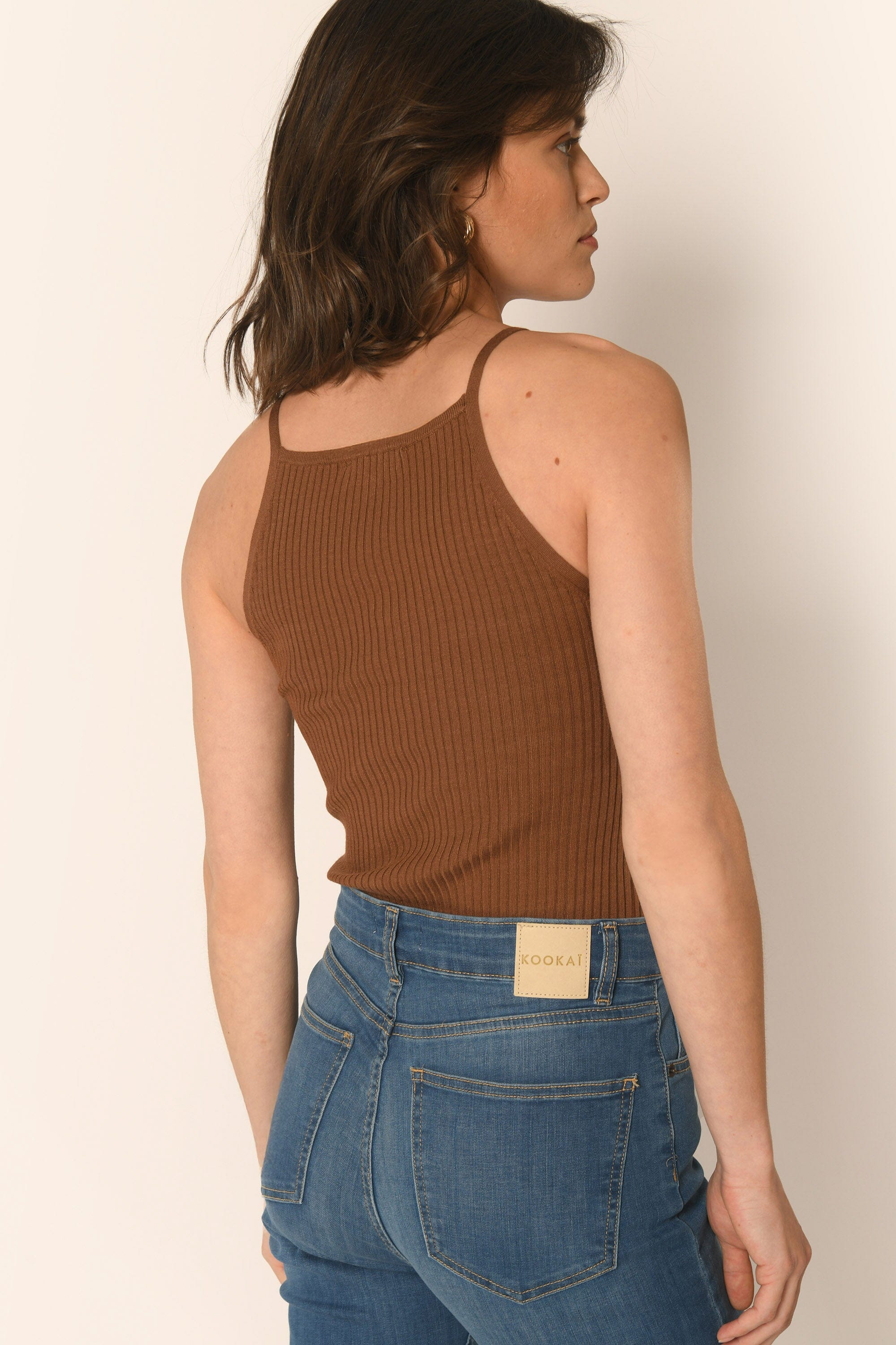 TOP COURT - CHOCOLAT - ABBY TOP KOOKAI Mode Kookai