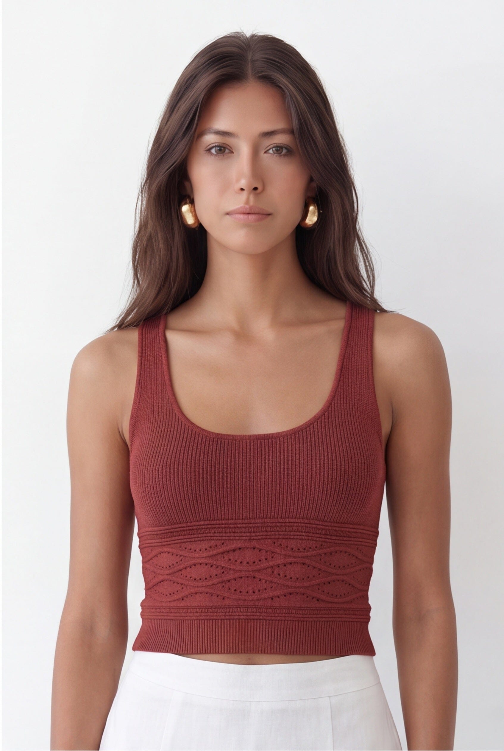 TOP CROISE - CYNTIA - TERRACOTTA PULL NEW KOOKAI Mode Kookai