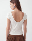 TOP - CRYSTA - ECRU TEE SHIRT NEW KOOKAI Mode Kookai