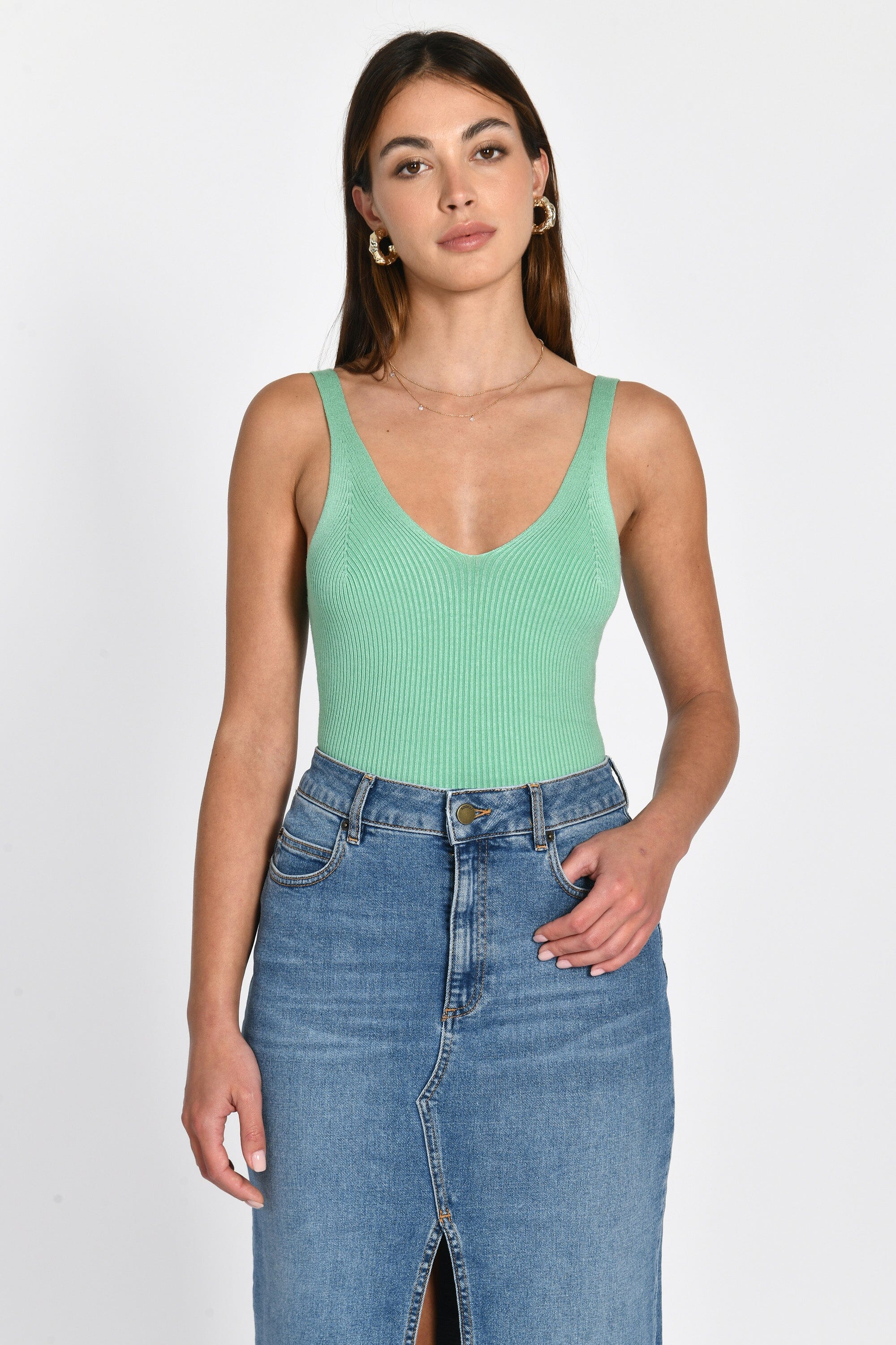 TOP DEBARDEUR LOLITA GREEN PULL KOOKAI Mode Kookai