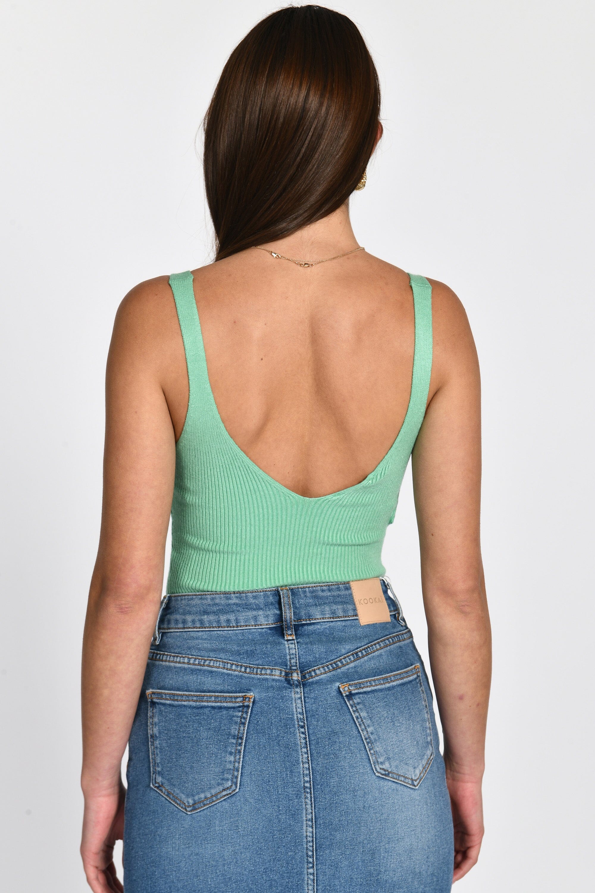 TOP DEBARDEUR LOLITA GREEN PULL KOOKAI Mode Kookai
