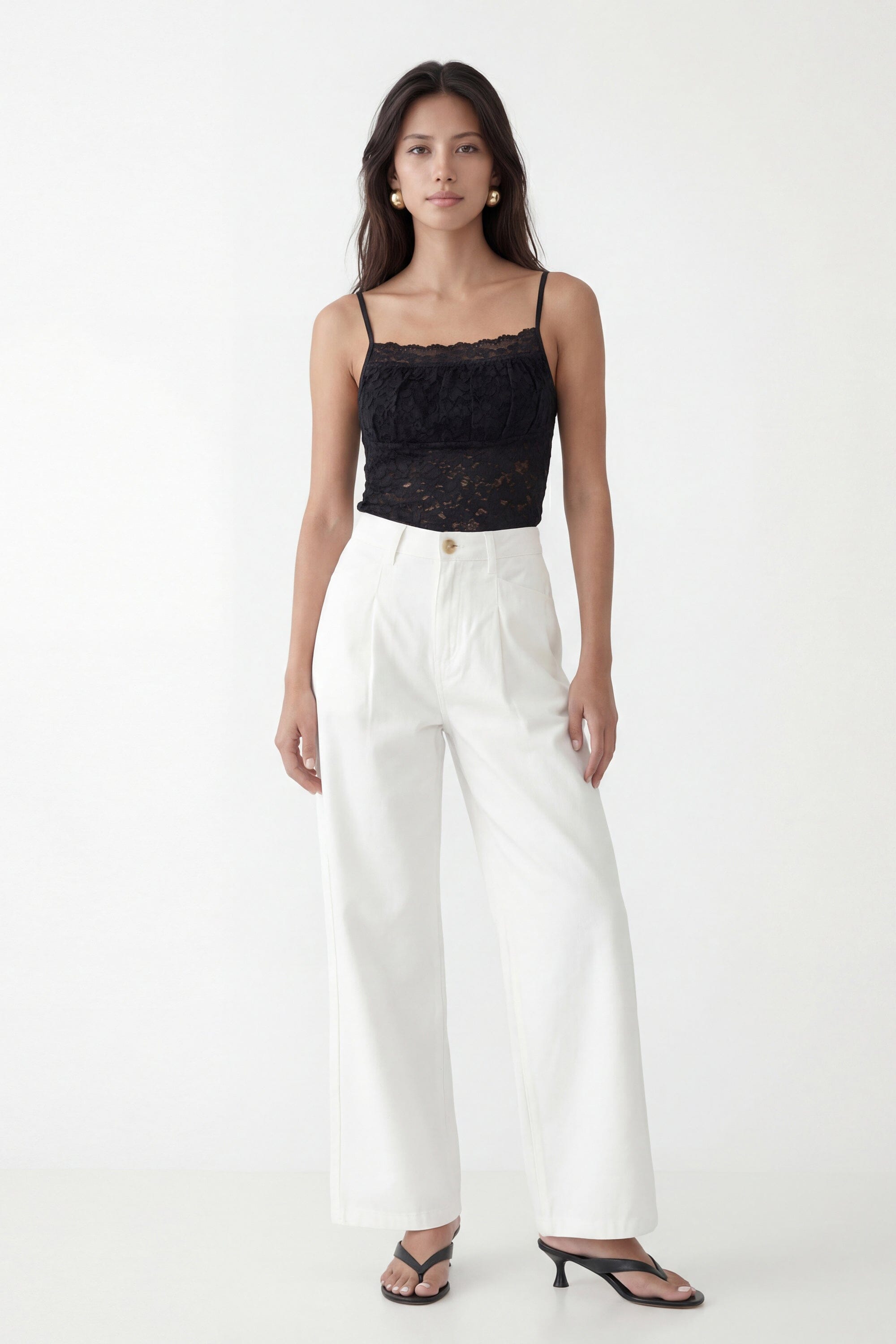 TOP DENTELLE - CURTIS - NOIR TEE SHIRT NEW KOOKAI Mode Kookai