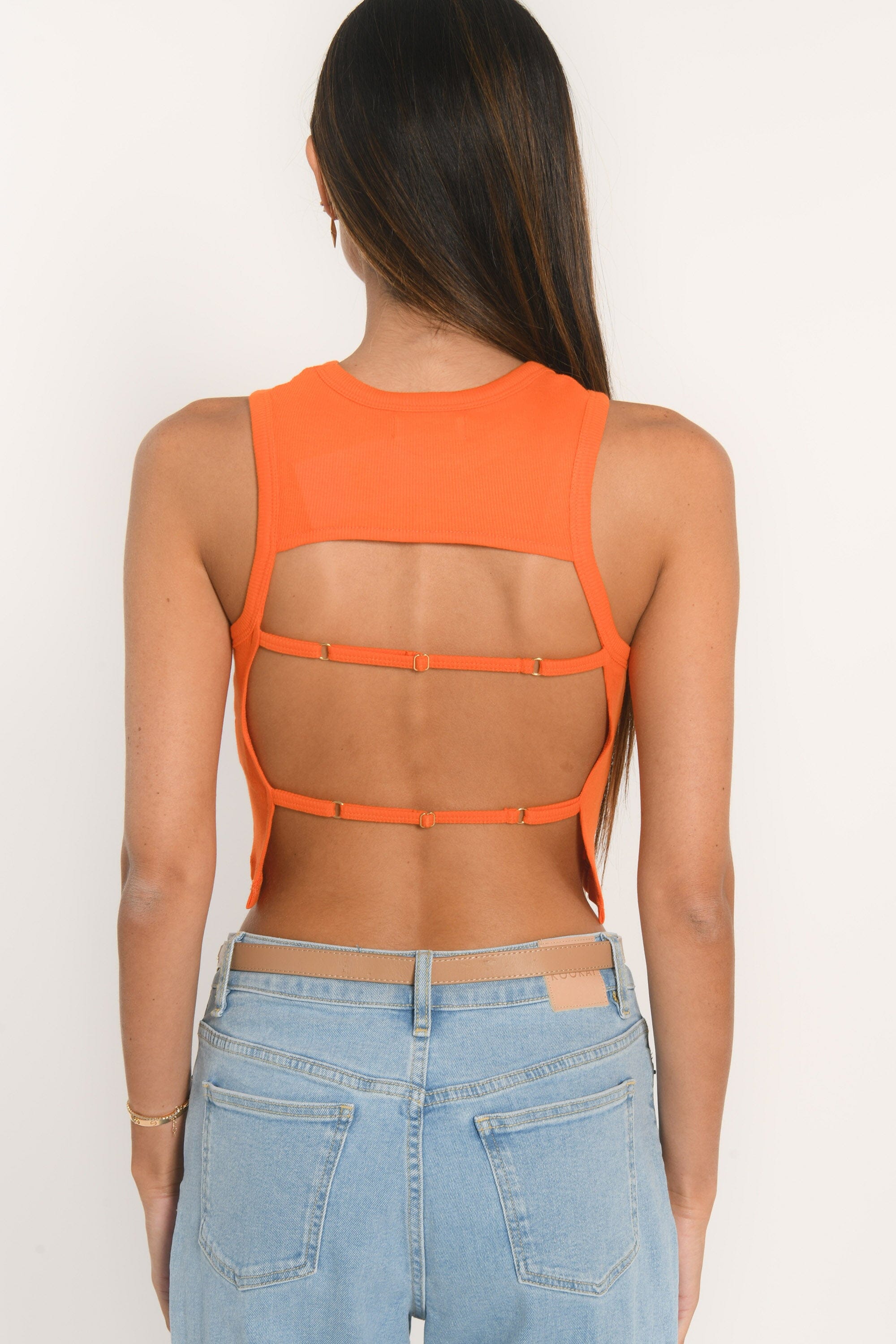 TOP DOS NU - ARIZONA - ORANGE TEE SHIRT KOOKAI Mode Kookai