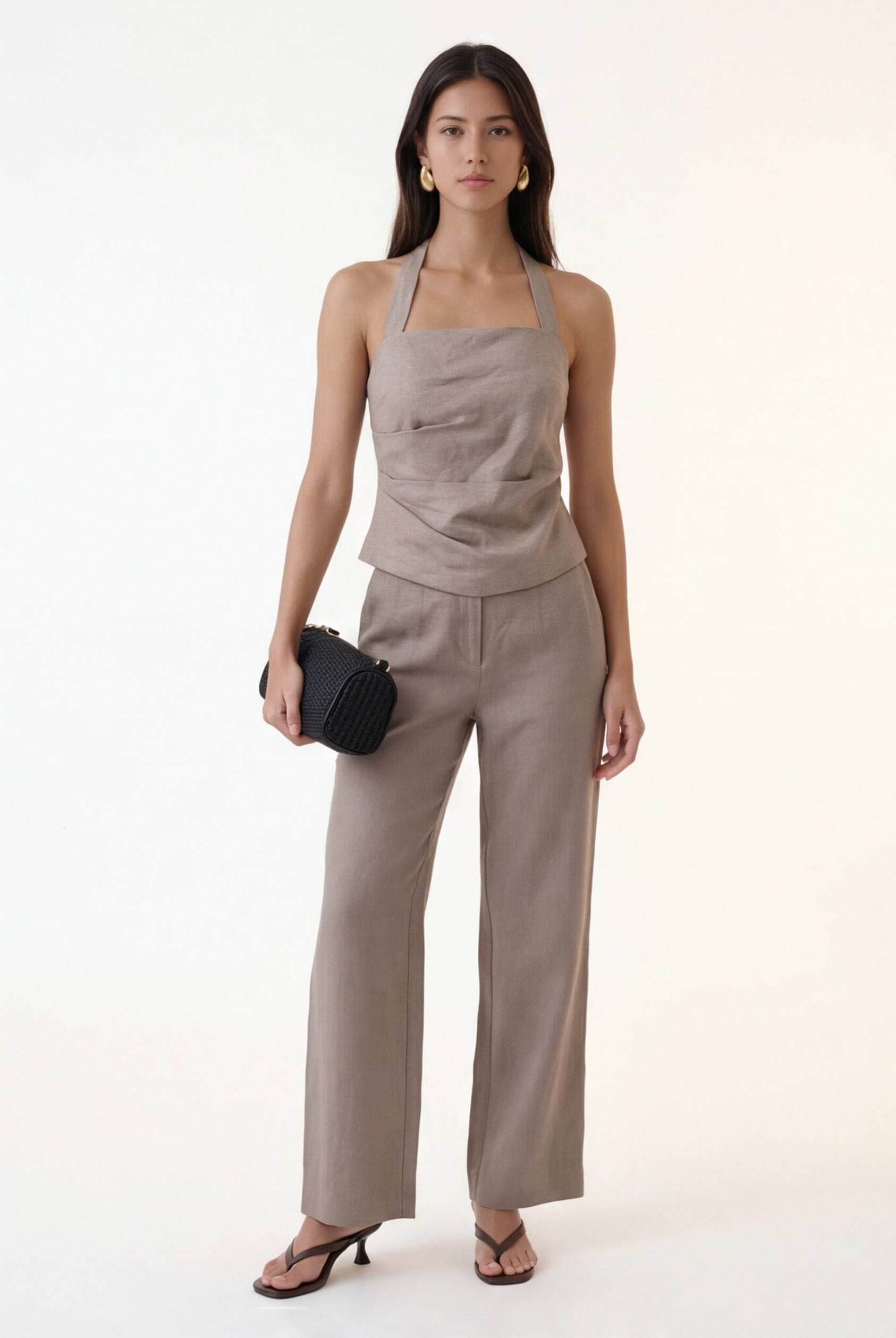 TOP DOS NU LIN - CHELSEA - TAUPE TOP NEW KOOKAI Mode Kookai