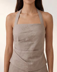 TOP DOS NU LIN - CHELSEA - TAUPE TOP NEW KOOKAI Mode Kookai