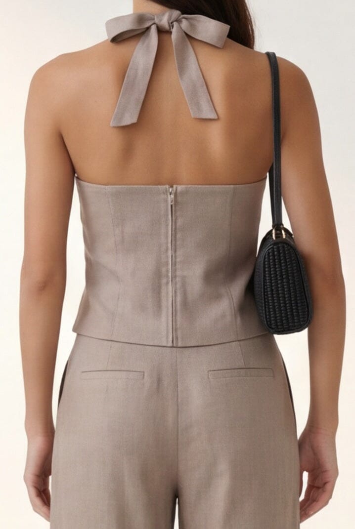 TOP DOS NU LIN - CHELSEA - TAUPE TOP NEW KOOKAI Mode Kookai