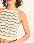 TOP - ÉCRU/BLEU - ADA PULL KOOKAI Mode Kookai