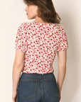 TOP FLEURS- ROUGE - ALIZÉE TOP NEW KOOKAI Mode Kookai