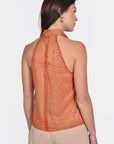 TOP FOULARD BRIANA ORANGE/GOLD TOP KOOKAI Mode Kookai