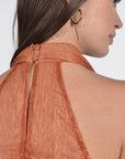 TOP FOULARD BRIANA ORANGE/GOLD TOP KOOKAI Mode Kookai