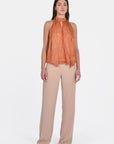 TOP FOULARD BRIANA ORANGE/GOLD TOP KOOKAI Mode Kookai