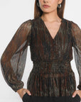 TOP - JANET - MULTI GOLD TOP NEW KOOKAI Mode Kookai