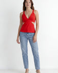 TOP LACE - CANDY - ROUGE TOP NEW KOOKAI Mode Kookai
