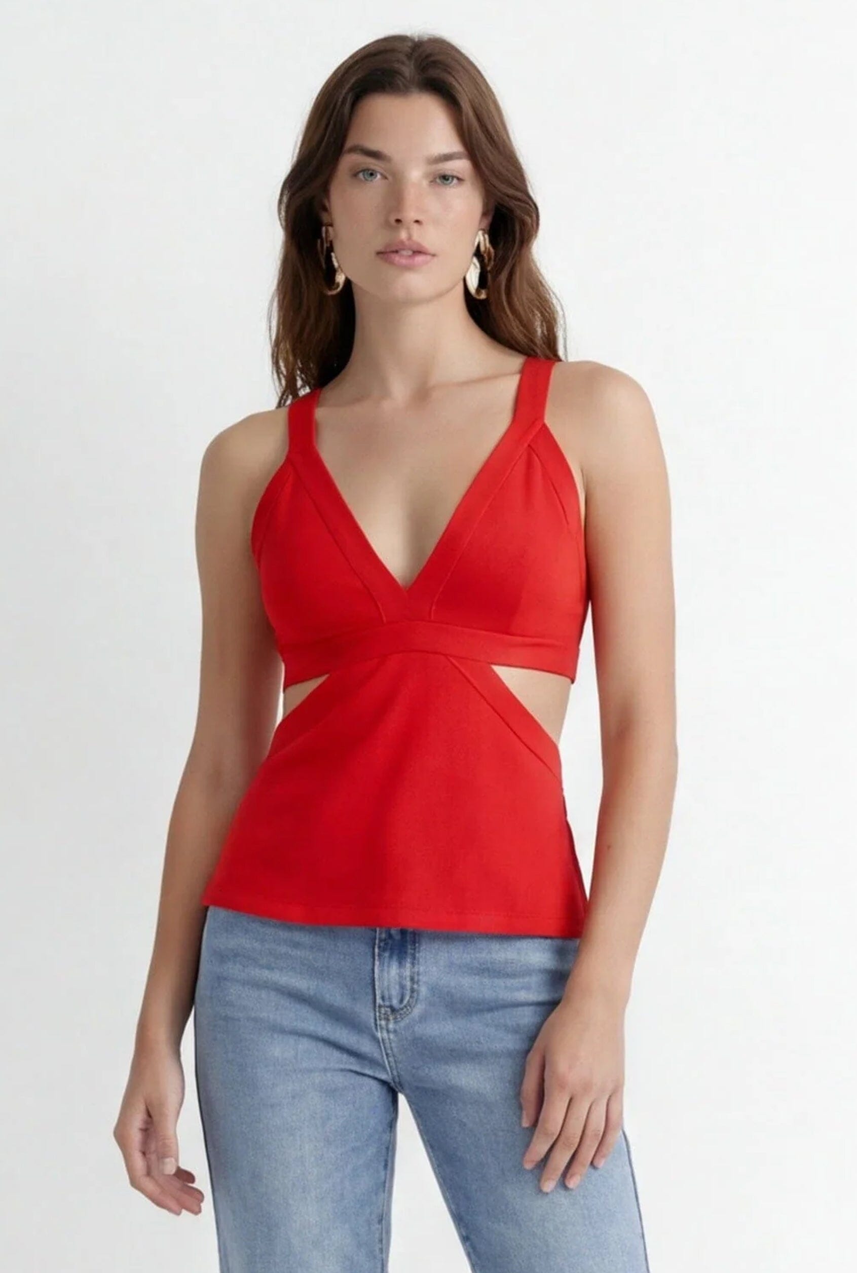 TOP LACE - CANDY - ROUGE TOP NEW KOOKAI Mode Kookai