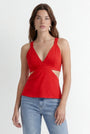 TOP LACE - CANDY - ROUGE TOP NEW KOOKAI Mode Kookai