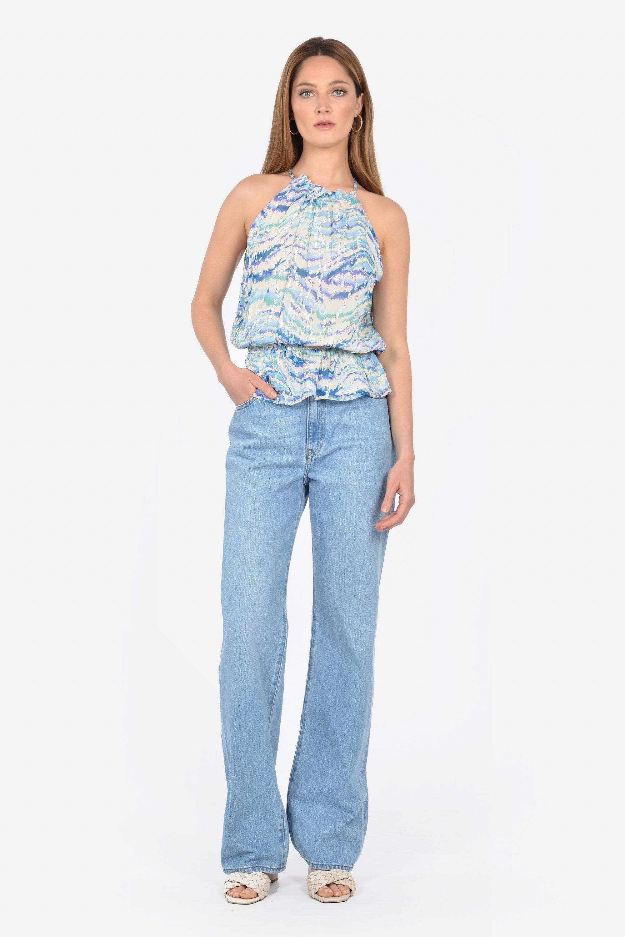 TOP LEANDRA BLEU TOP KOOKAI Mode Kookai