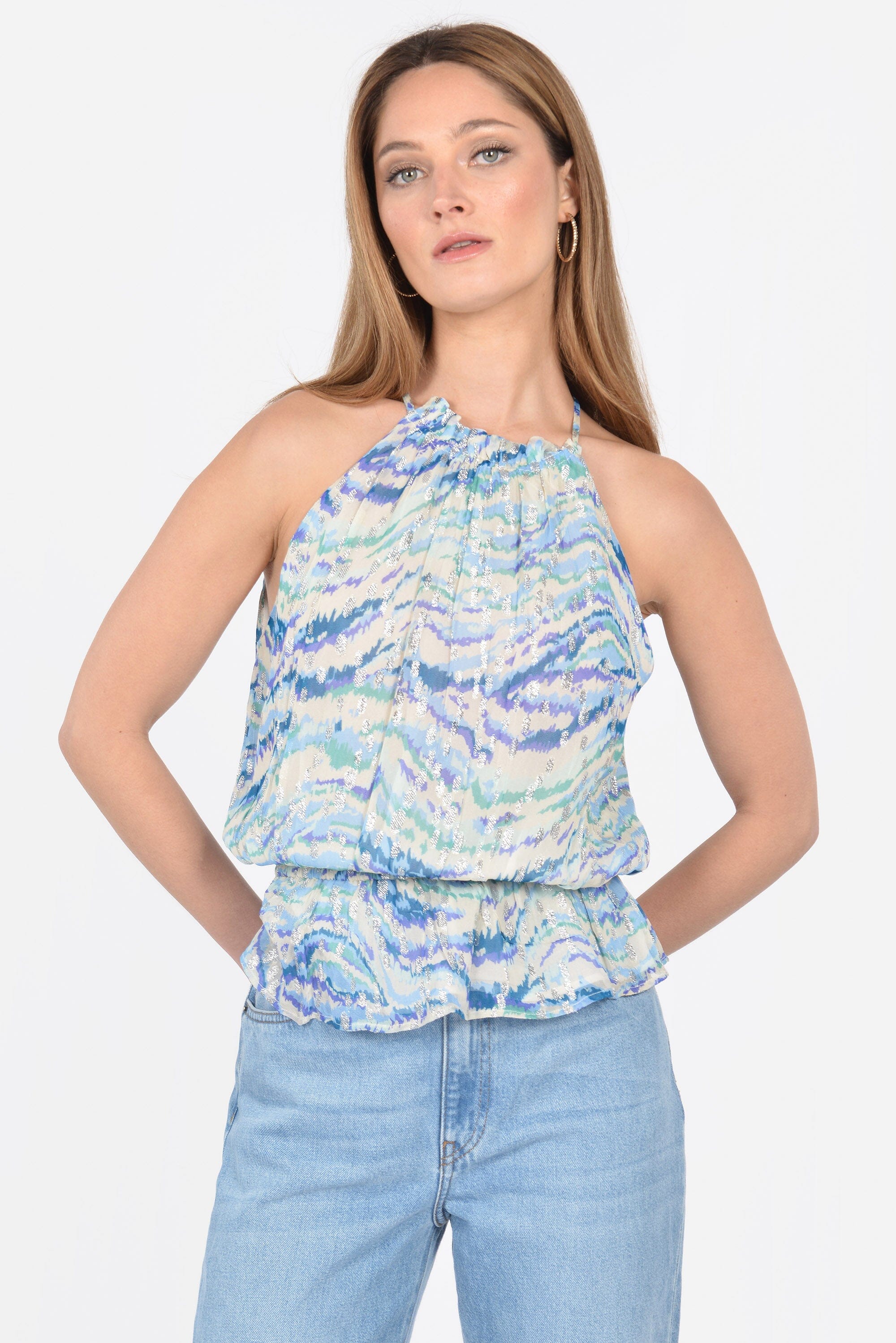 TOP LEANDRA BLEU TOP KOOKAI Mode Kookai