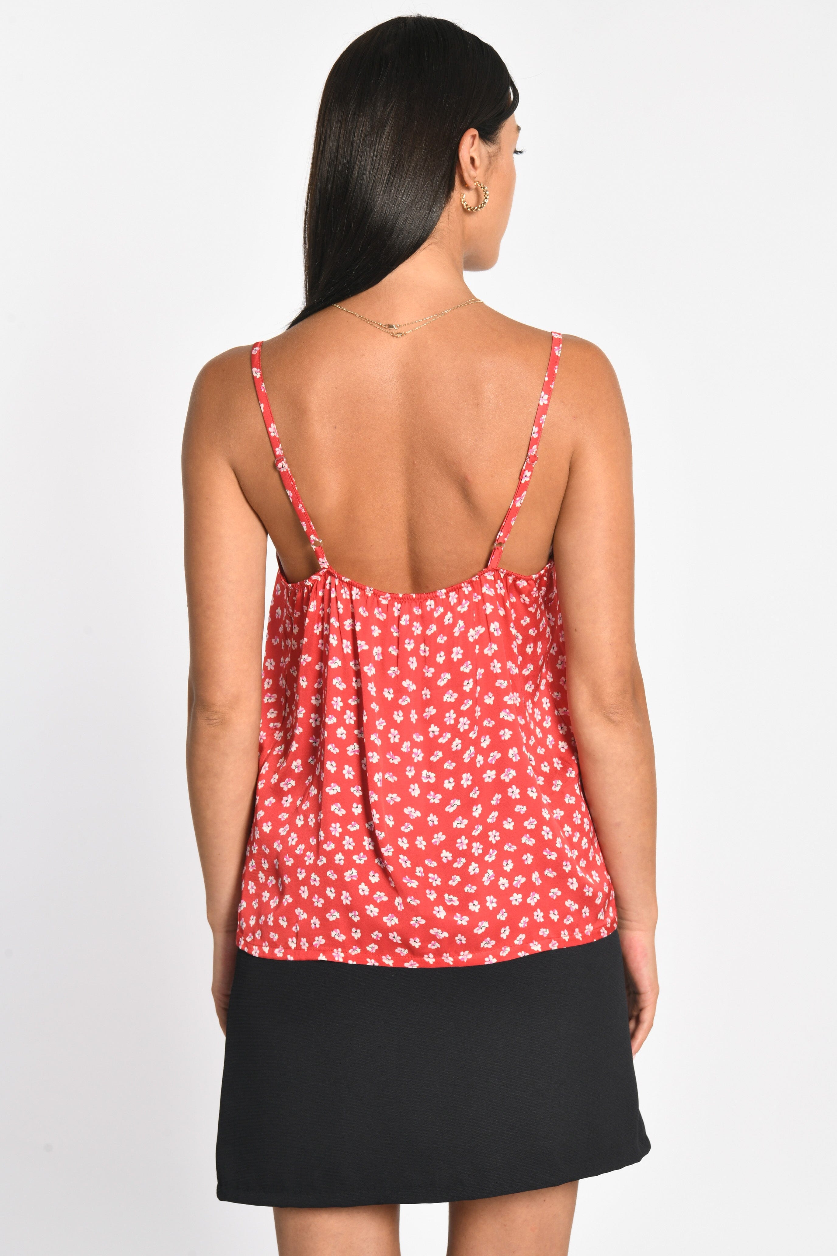 TOP LILY FLEURS LIBERTY ROUGE TOP NEW KOOKAI Mode Kookai