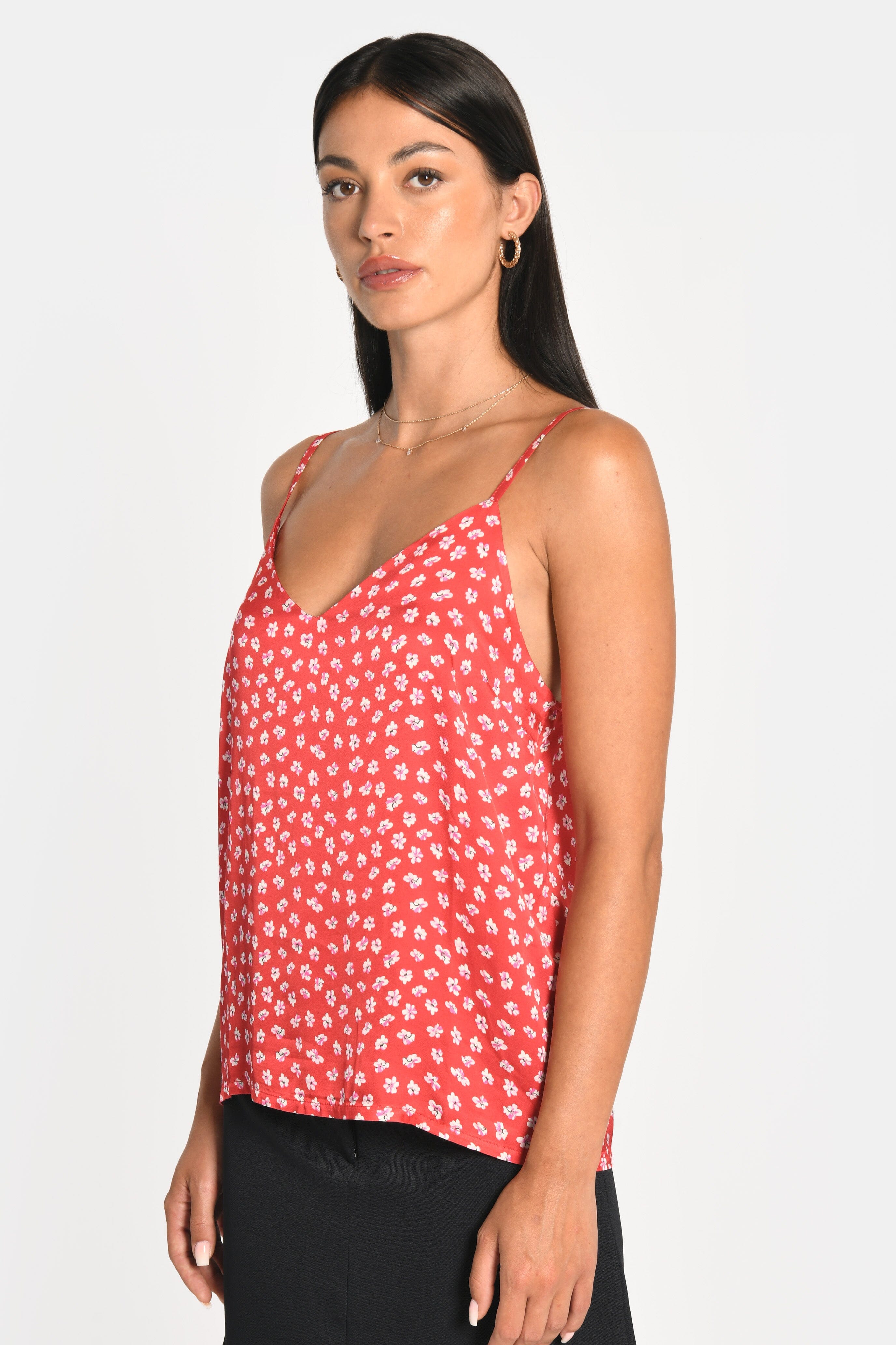 TOP LILY FLEURS LIBERTY ROUGE TOP NEW KOOKAI Mode Kookai