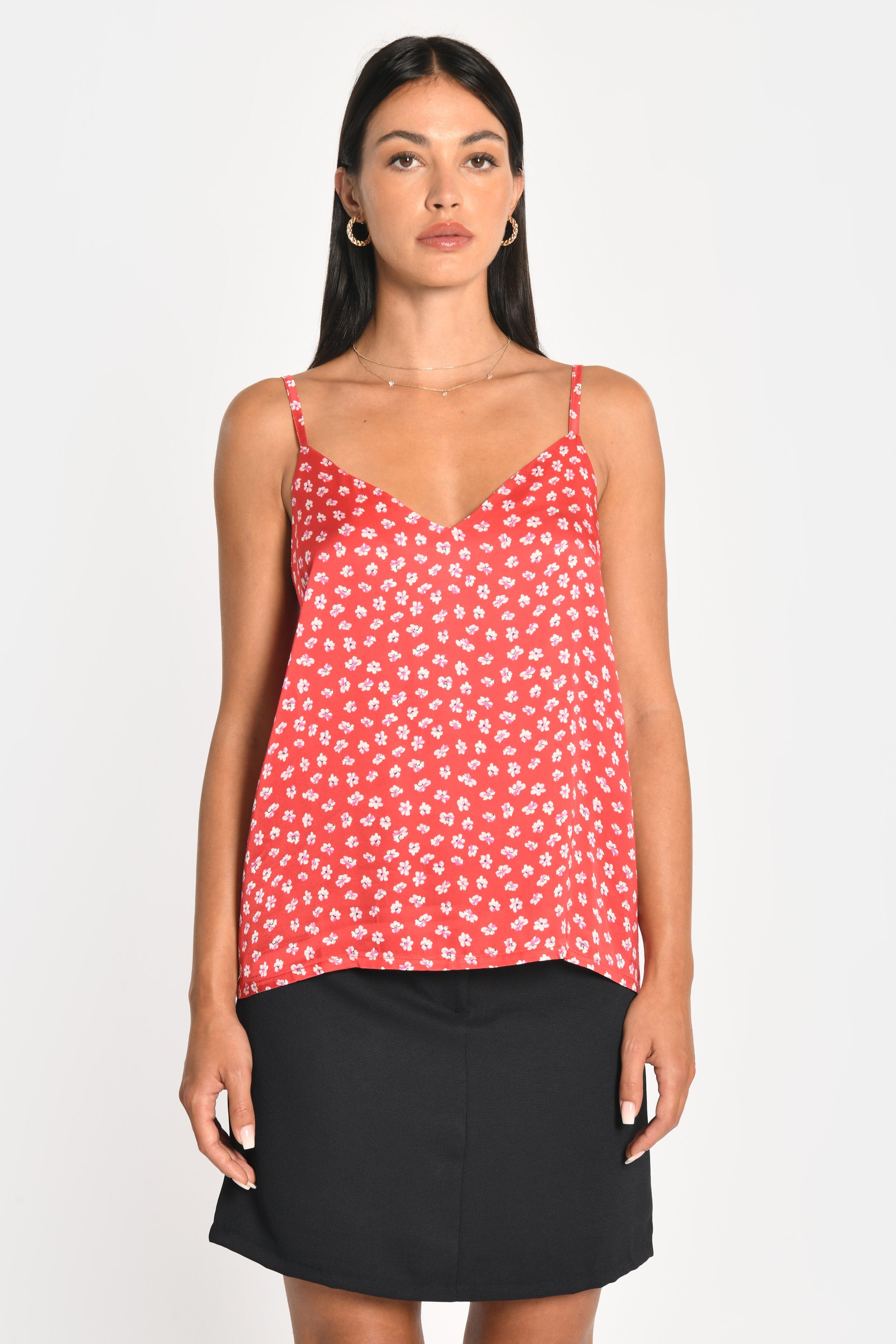 TOP LILY FLEURS LIBERTY ROUGE TOP NEW KOOKAI Mode Kookai