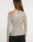 TOP MANCHES LONGUES - JAY - SILVER/GOLD TOP NEW KOOKAI Mode Kookai