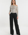 TOP MANCHES LONGUES - JAY - SILVER/GOLD TOP NEW KOOKAI Mode Kookai