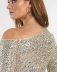 TOP MANCHES LONGUES - JAY - SILVER/GOLD TOP NEW KOOKAI Mode Kookai