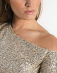 TOP MANCHES LONGUES - JAY - SILVER/GOLD TOP NEW KOOKAI Mode Kookai