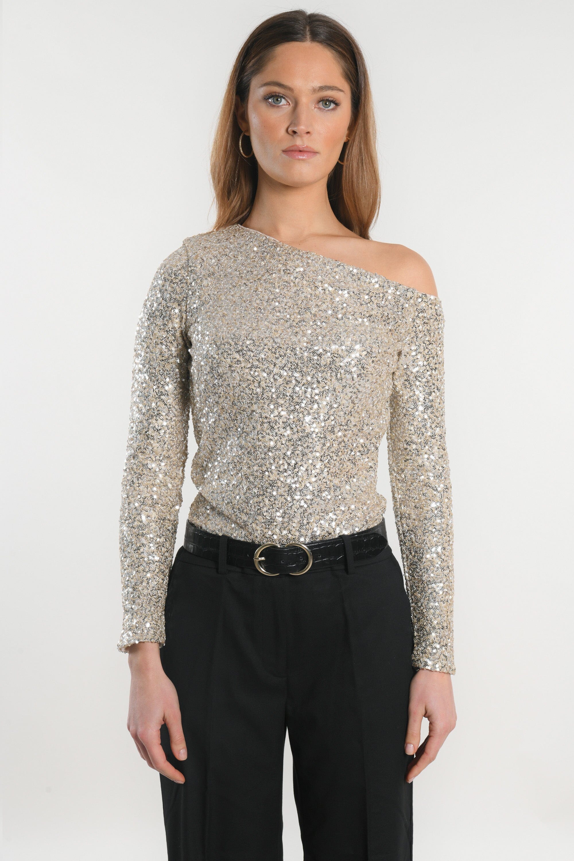 TOP MANCHES LONGUES - JAY - SILVER/GOLD TOP NEW KOOKAI Mode Kookai
