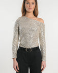 TOP MANCHES LONGUES - JAY - SILVER/GOLD TOP NEW KOOKAI Mode Kookai
