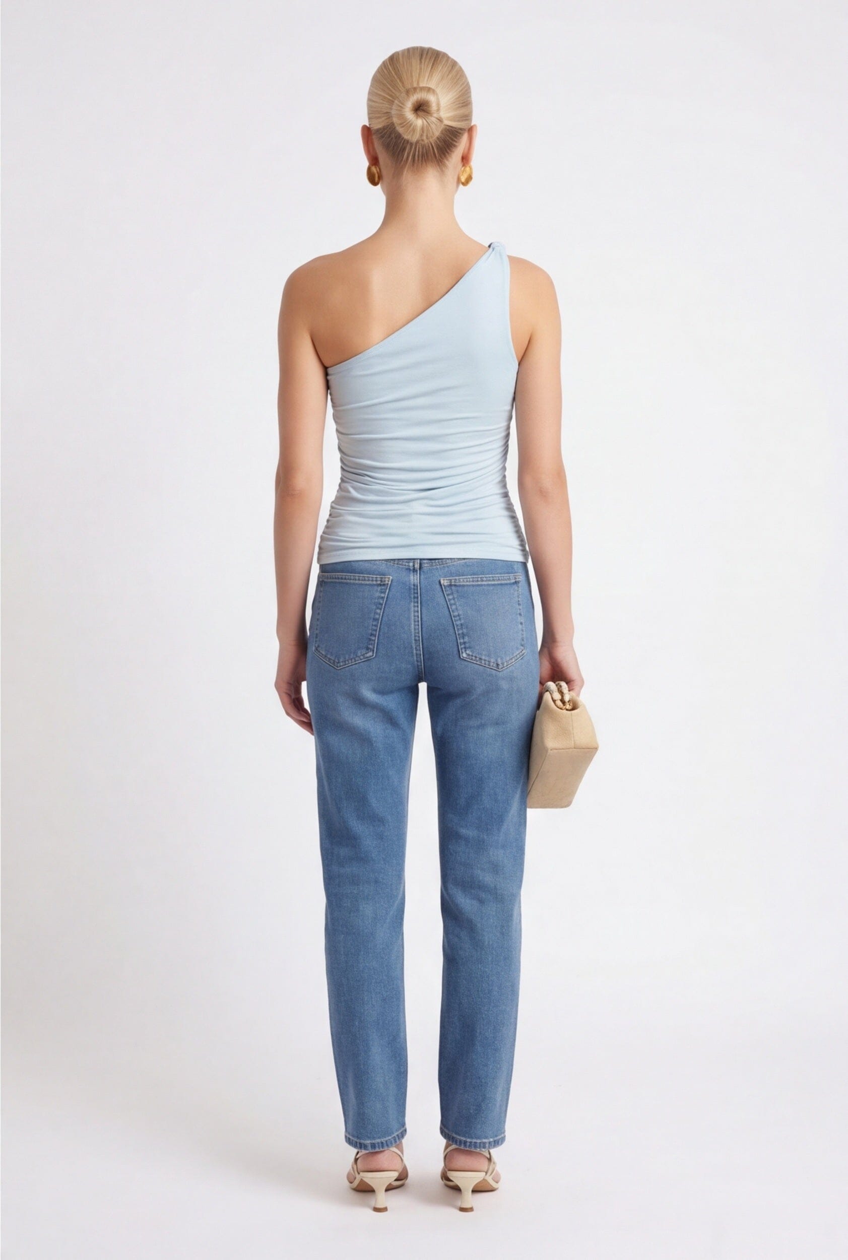 TOP ONE SHLOUDER - CHARLENE - CELADON TEE SHIRT NEW KOOKAI Mode Kookai