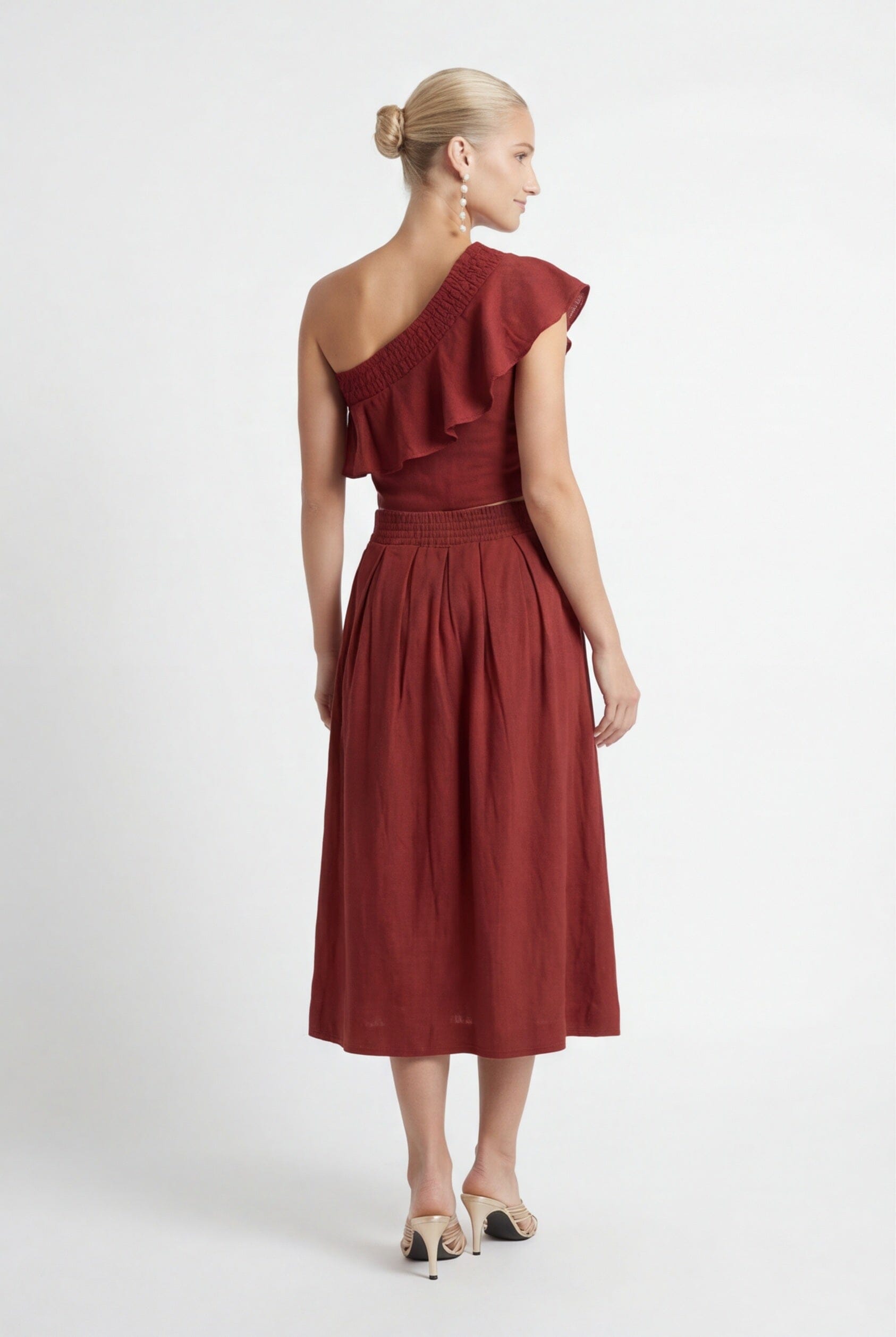 TOP ONE SHOULDER - CALETA - BRIQUE TOP NEW KOOKAI Mode Kookai