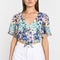 TOP PRISCA FLEURS MULTI BLEU TOP KOOKAI Mode Kookai