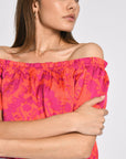 TOP SMOCK ROSA FUCHSIA/ORANGE ROBE NEW KOOKAI Mode Kookai