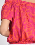 TOP SMOCK ROSA FUCHSIA/ORANGE ROBE NEW KOOKAI Mode Kookai