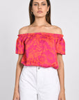 TOP SMOCK ROSA FUCHSIA/ORANGE ROBE NEW KOOKAI Mode Kookai