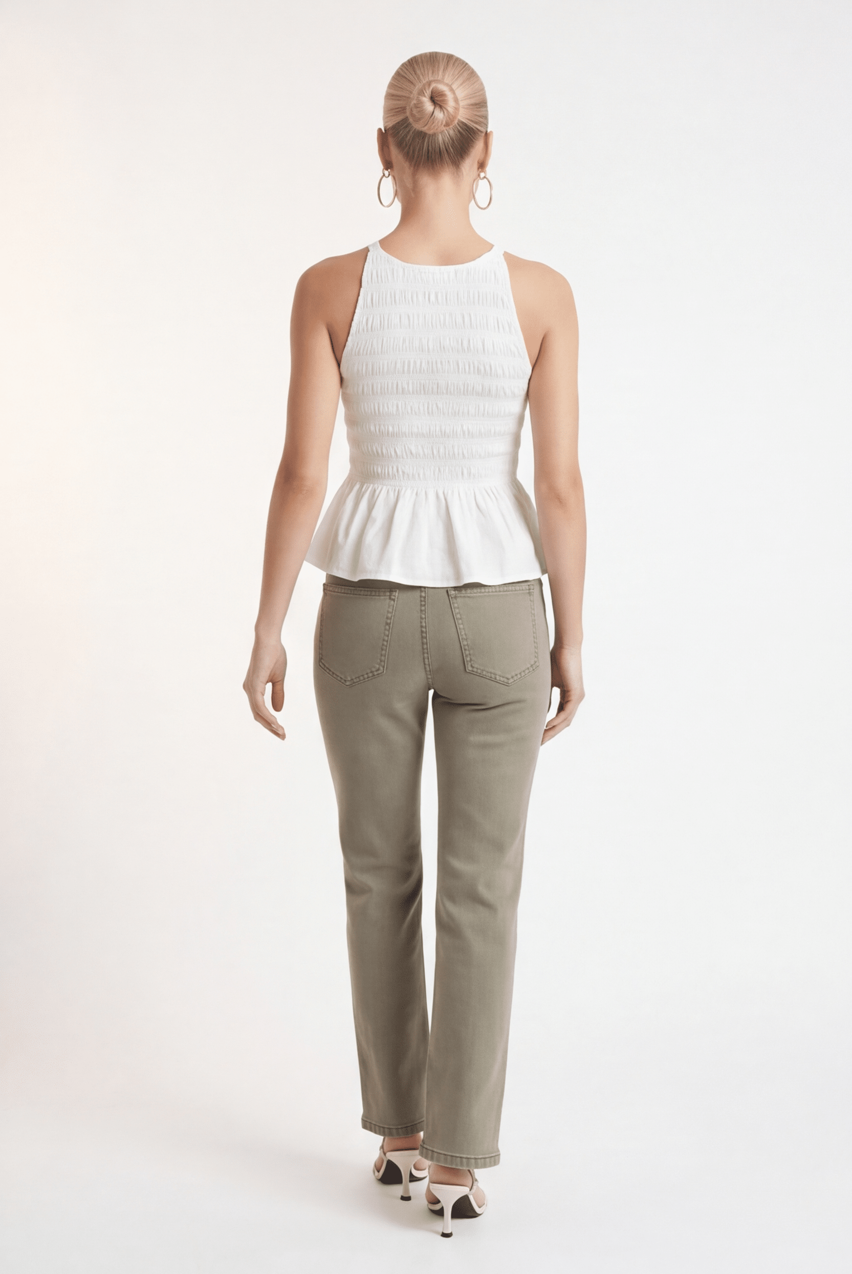 TOP SMOCKE - CANOPE - BLANC TOP NEW KOOKAI Mode Kookai